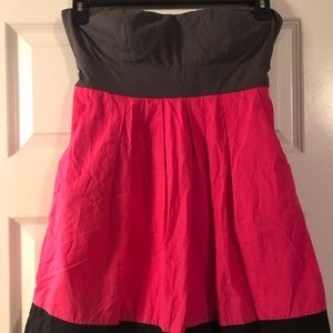 Forever 21 gray and pink strapless dress